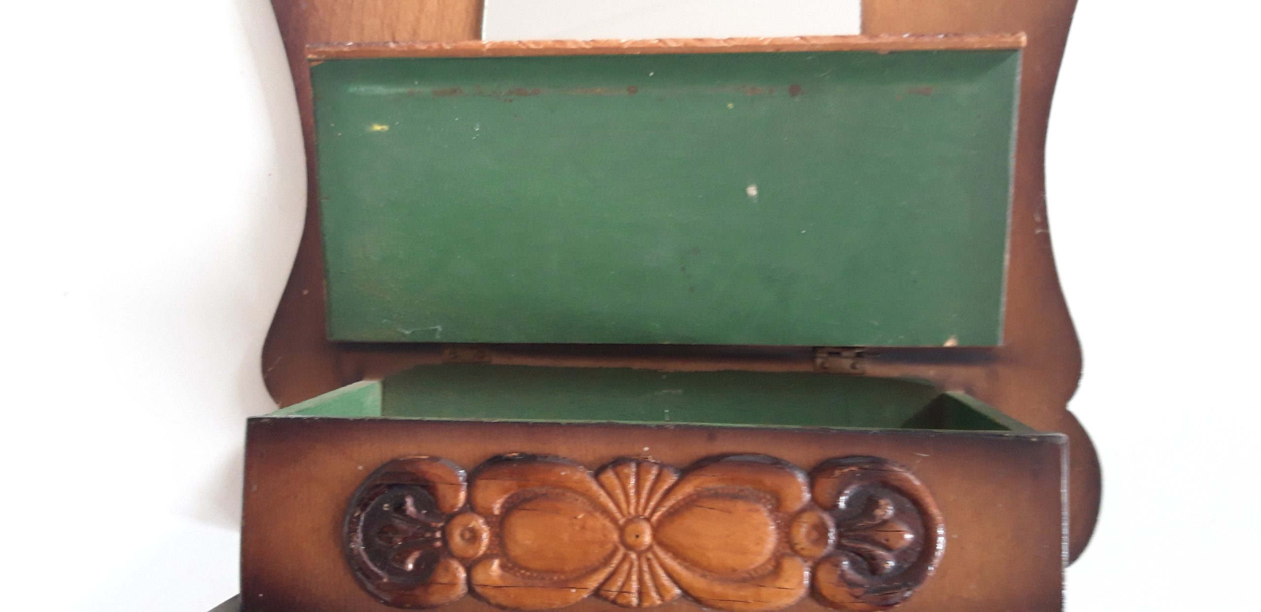 wandspiegel met (kammen) bakje - Afbeelding 2