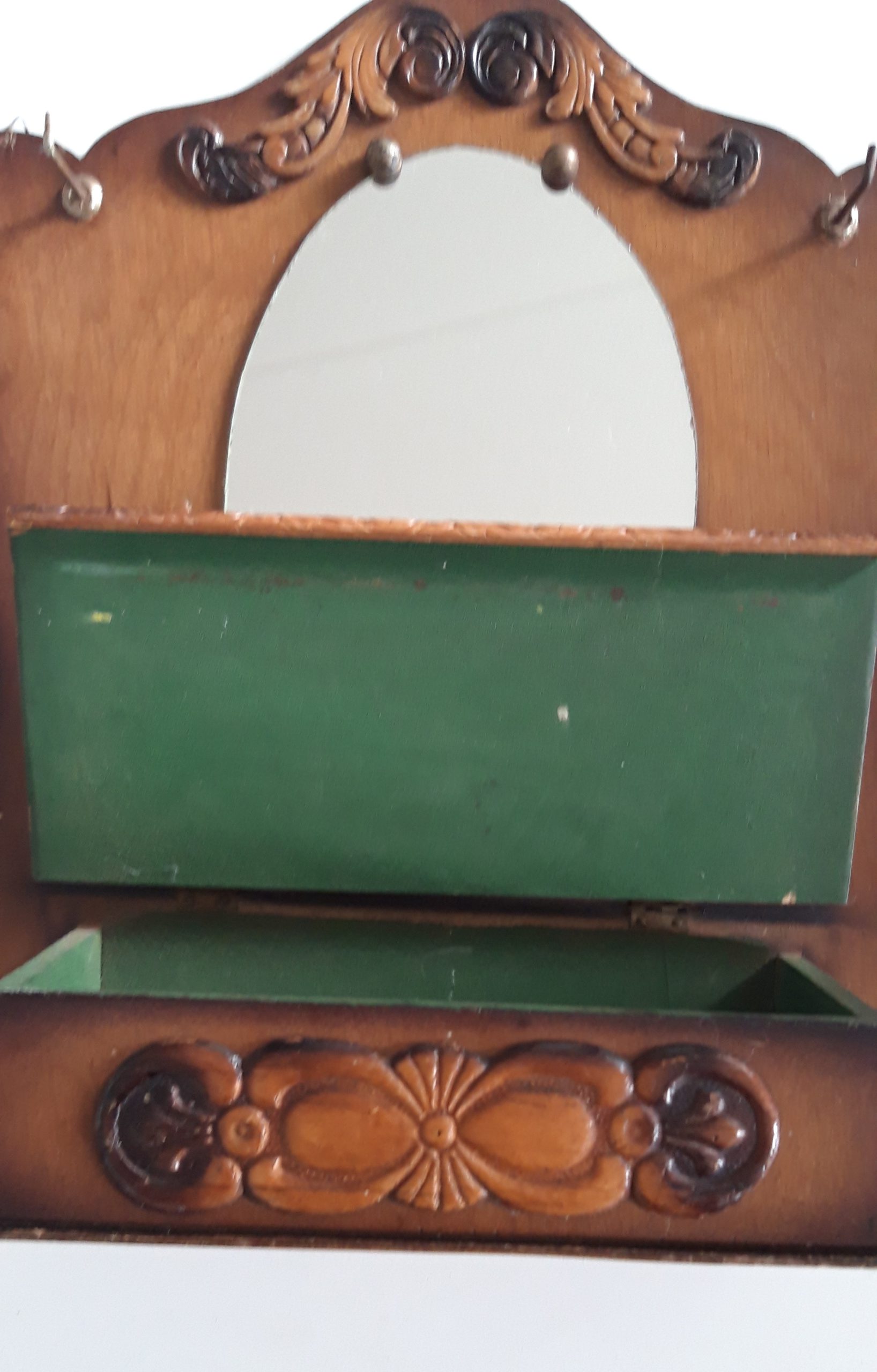 wandspiegel met (kammen) bakje - Afbeelding 3