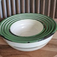 Set emaille schalen