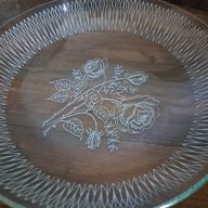 vintage glazen (koekjes) schaal