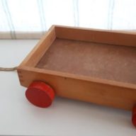 Houten trekkarretje